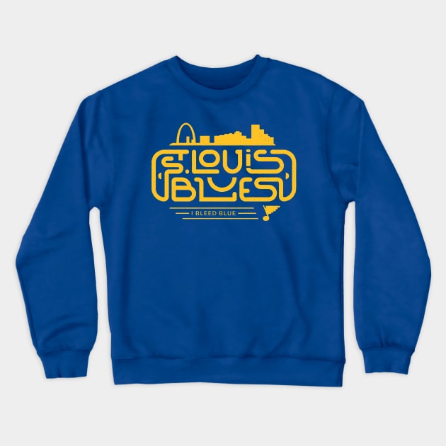 Bleed Blue Crewneck Sweatshirt by PaybackPenguin